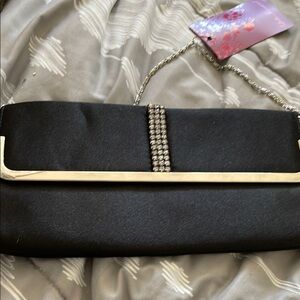 Black Clutch with Sparkling Embellishments